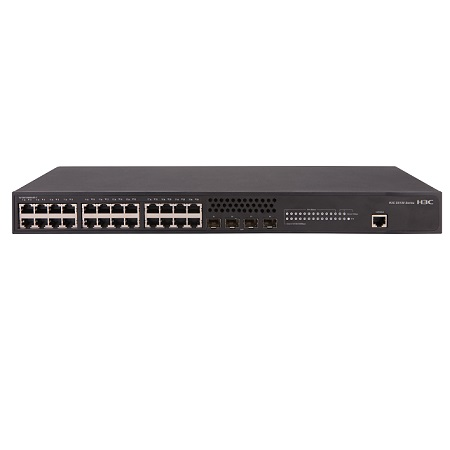 华三/H3C S5130S-28P-EI (千兆/弱三层/28口（24电口+4光口）/1*24W) 以太网交换机